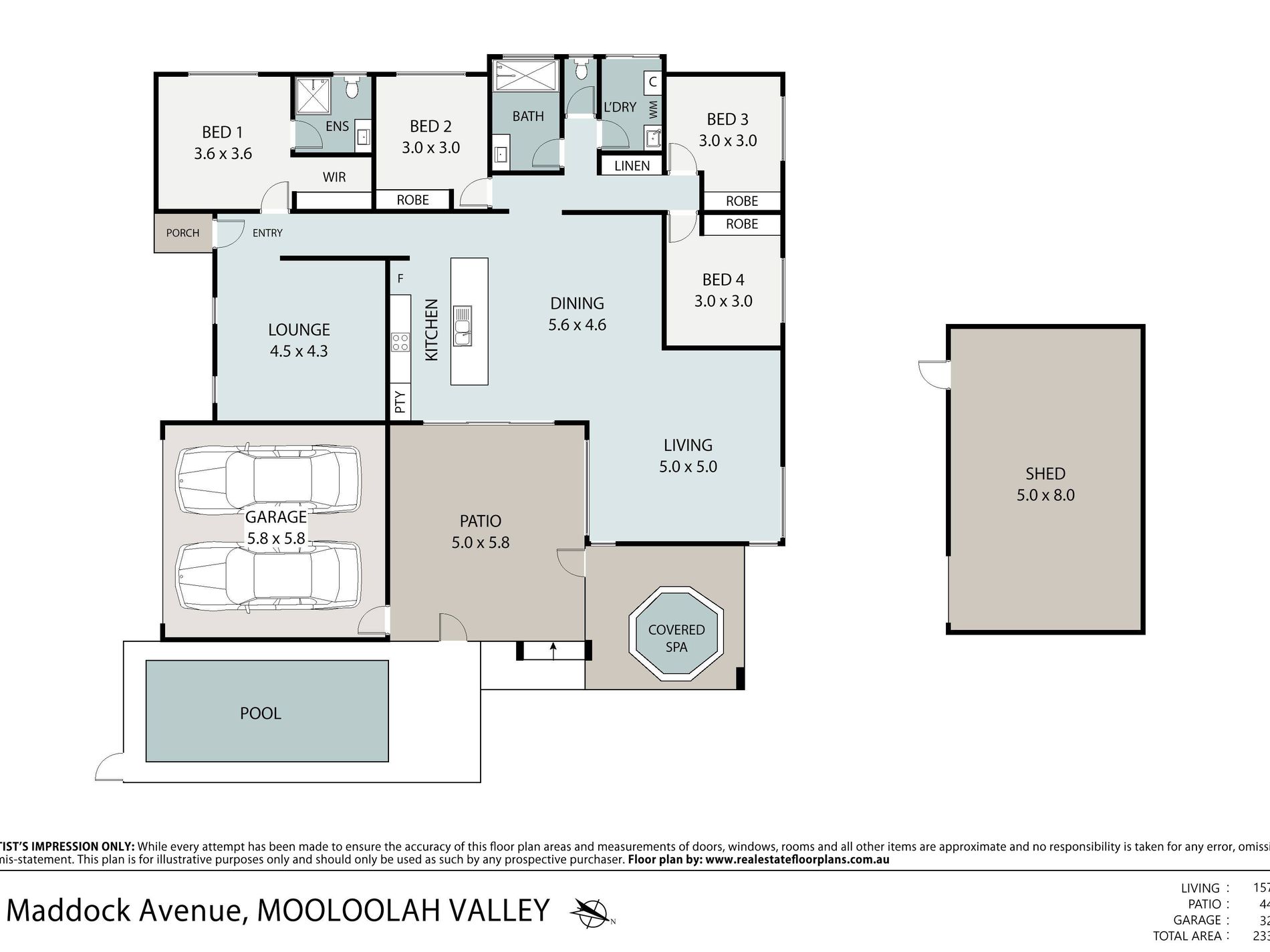 4 Maddock Avenue, Mooloolah Valley Floor Plan