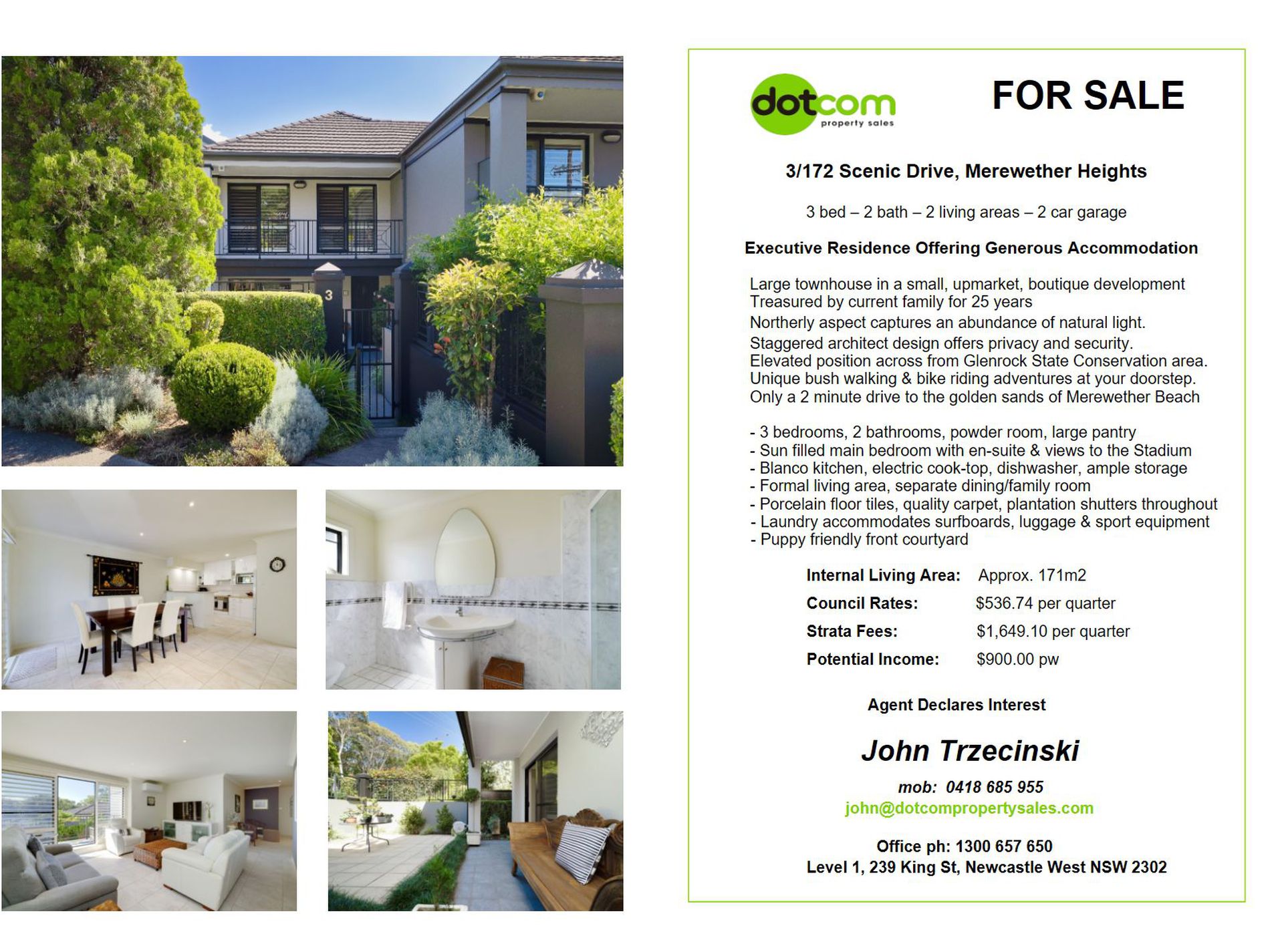 3 / 172 Scenic Drive, Merewether Heights