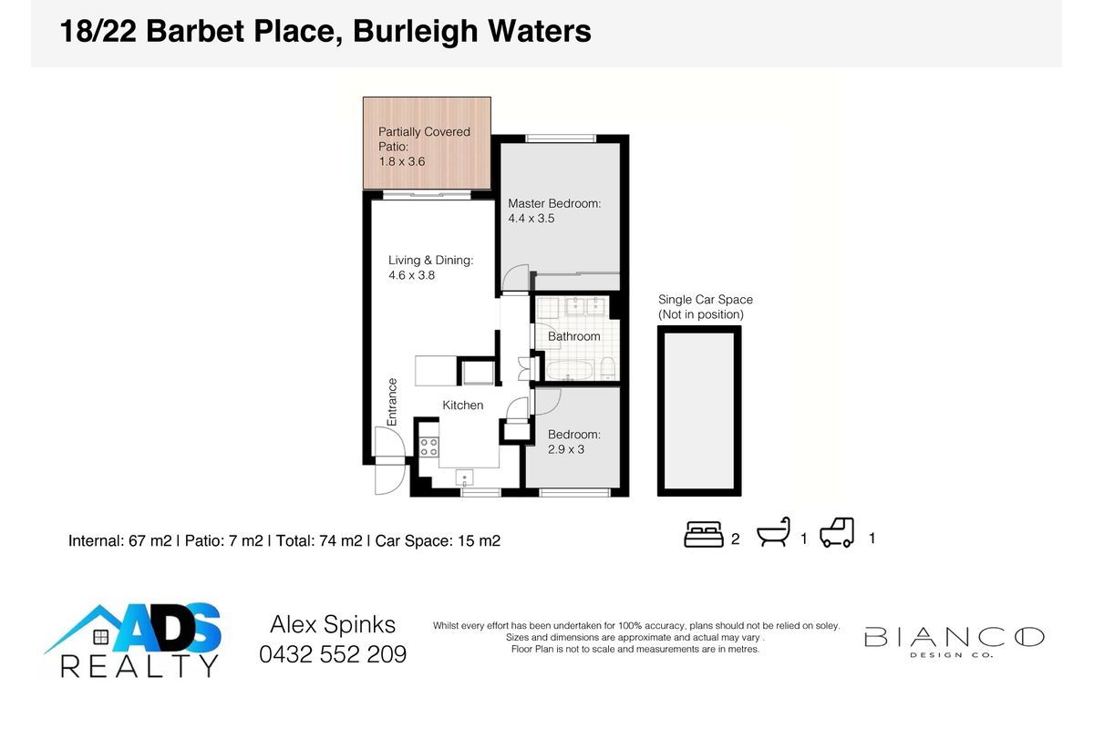 18 / 22 Barbet Place, Burleigh Waters Floor Plan