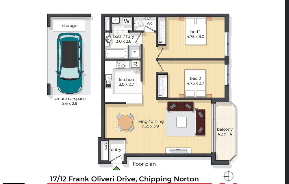 17 / 12 Frank Oliveri Drive, Chipping Norton