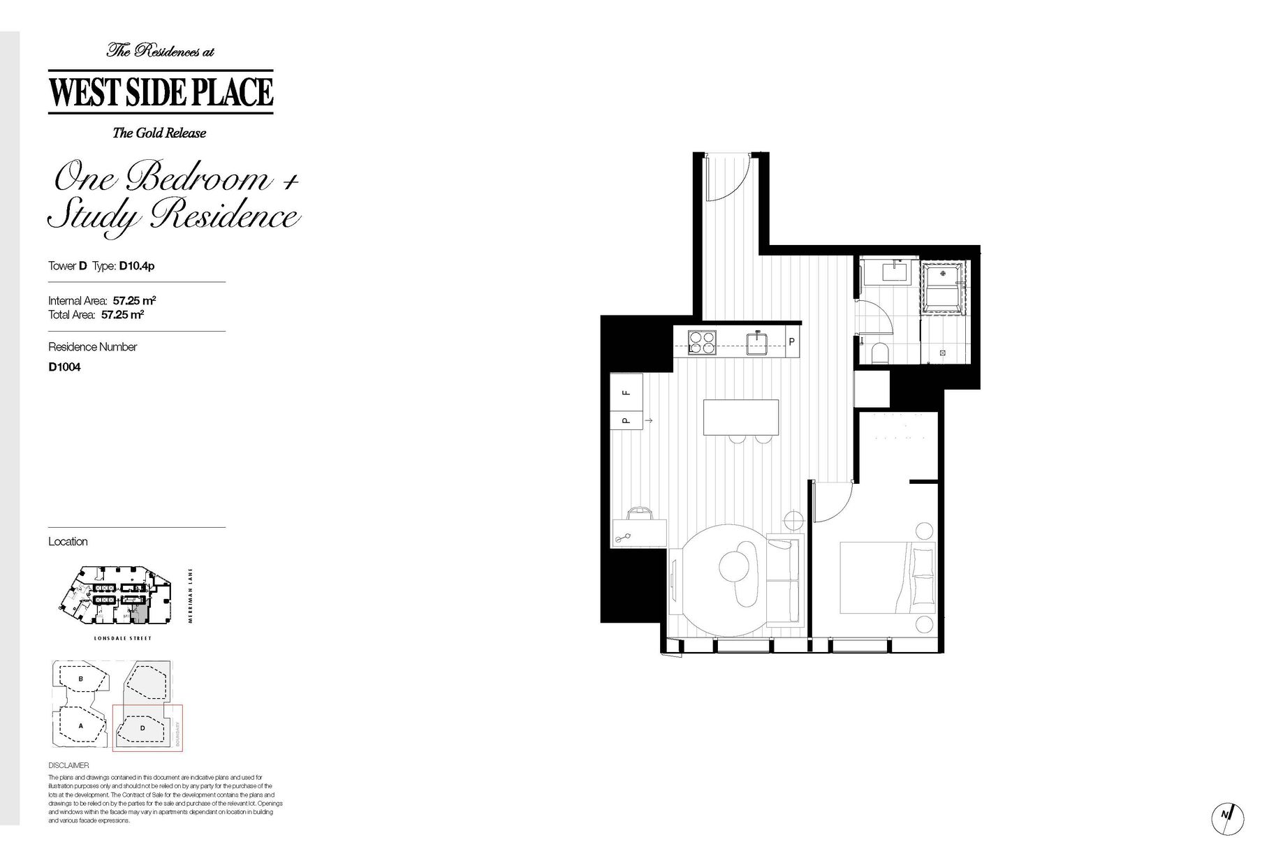 Tower D 1 Bed / 648 Lonsdale Street, Melbourne
