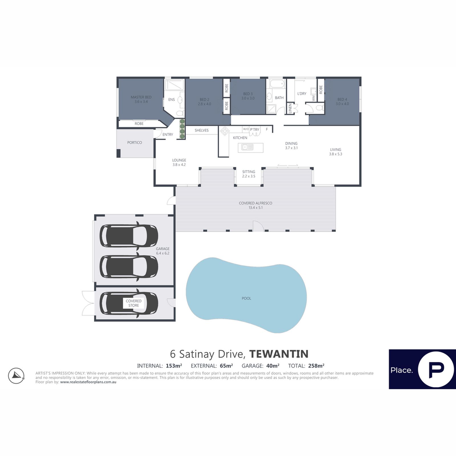 Floorplan, 6 Satinay Drive, Tewantin