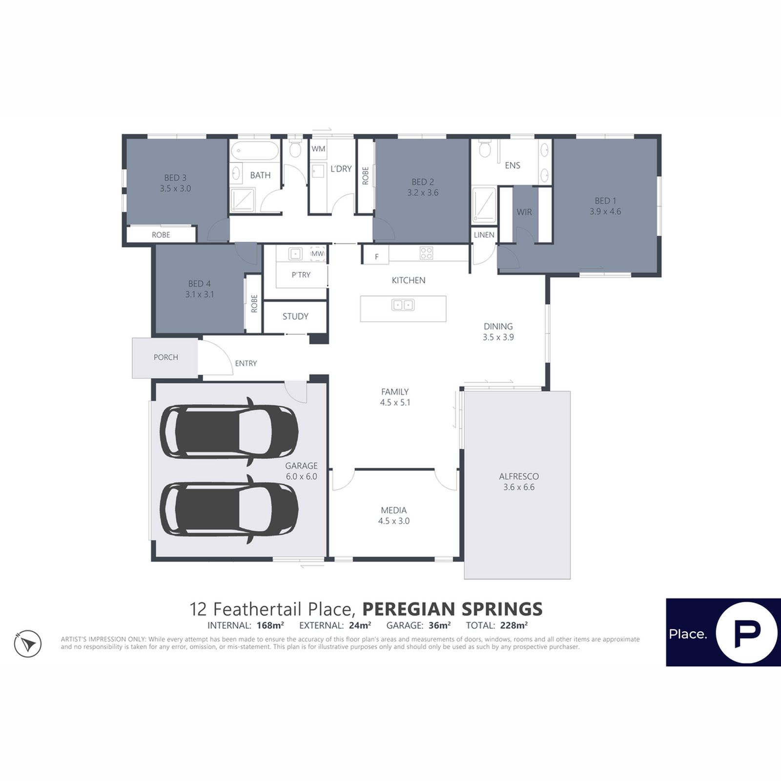 Floorplan, 12 Feathertail Place, Peregian Springs