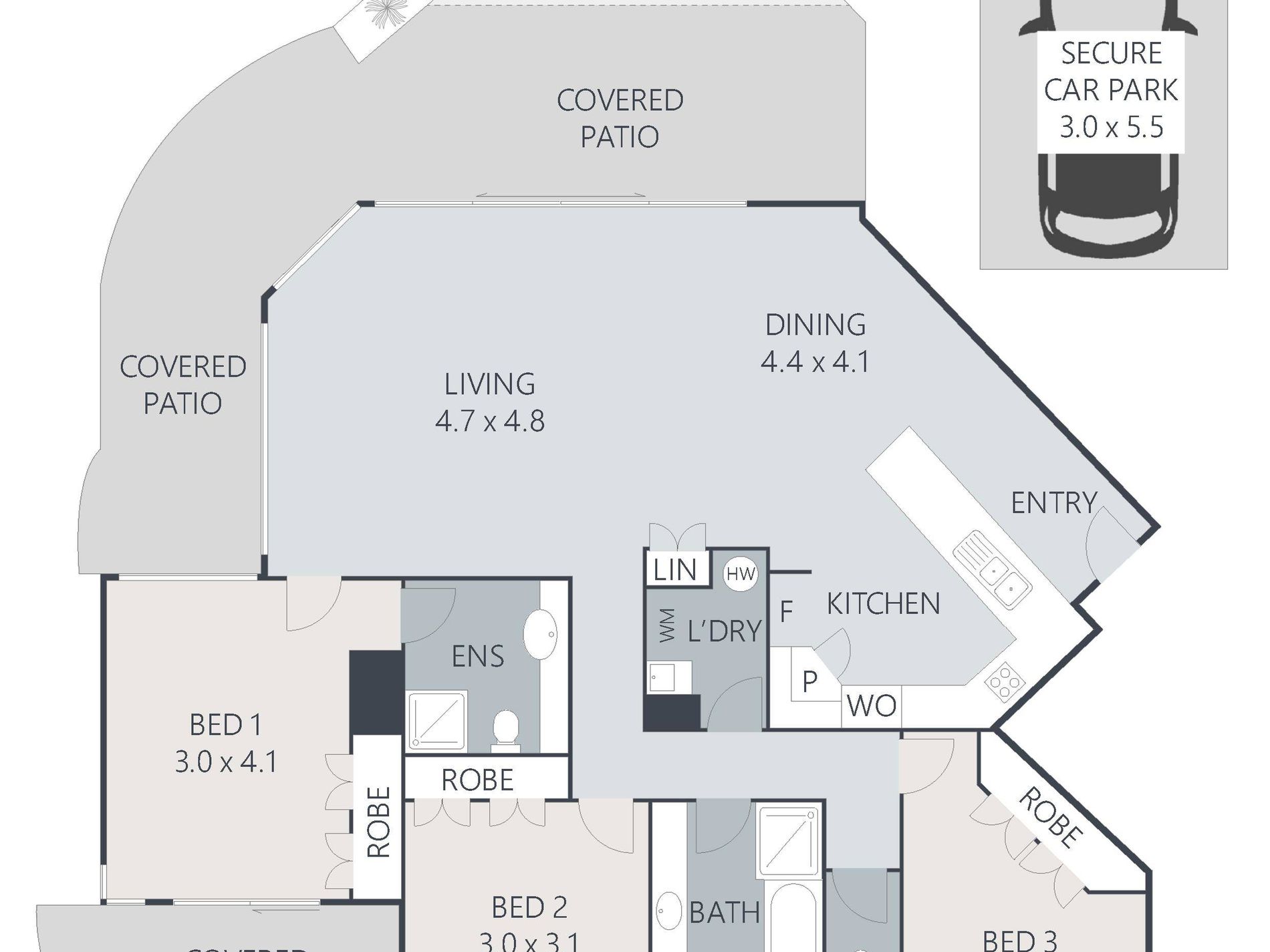 1S / 147 Lowanna Drive, Buddina Floor Plan