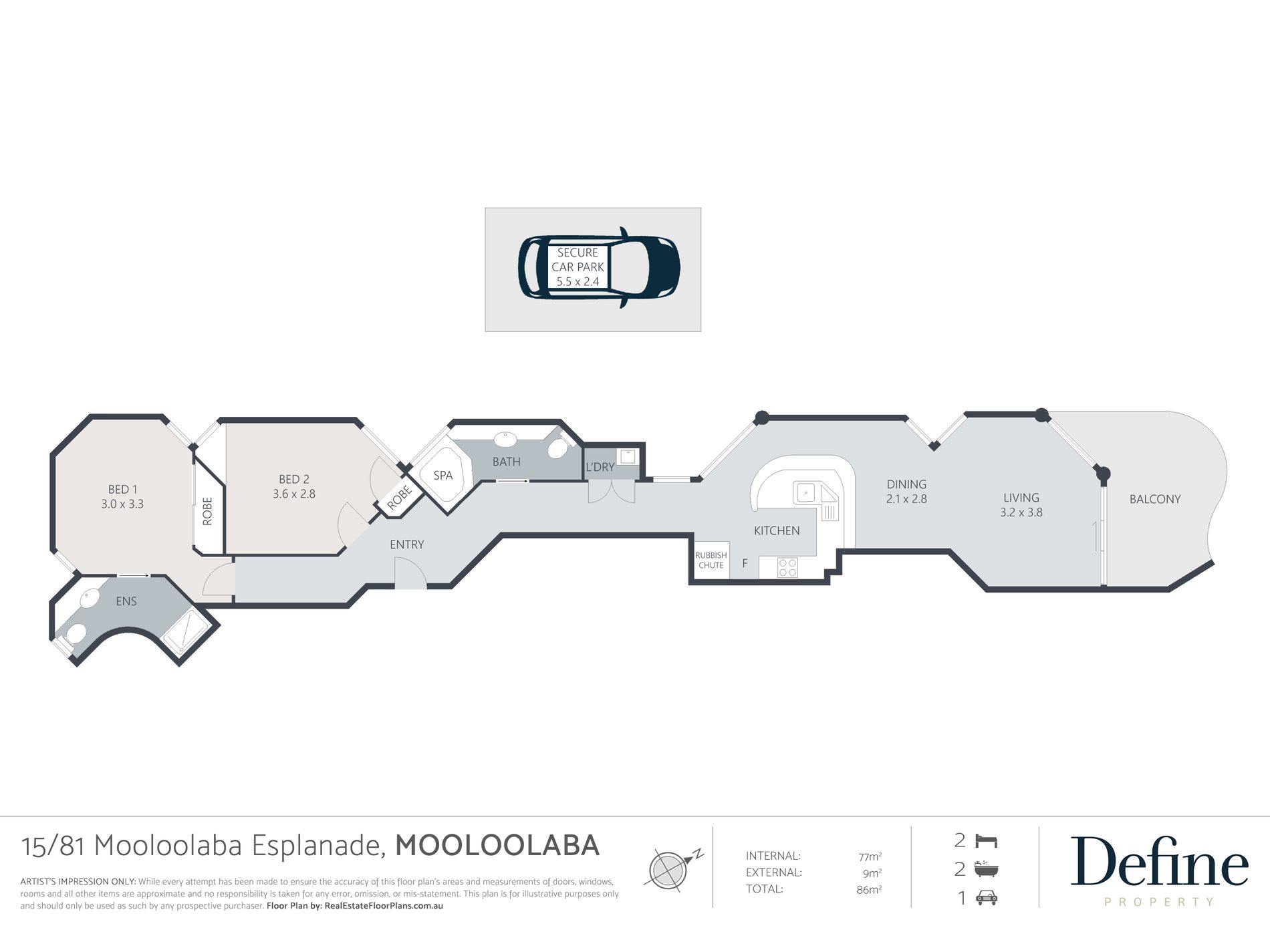 15 / 81 Mooloolaba Esplanade, Mooloolaba Floor Plan