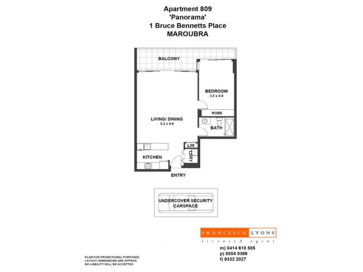 809 / 1 Bruce Bennetts Pl, Maroubra