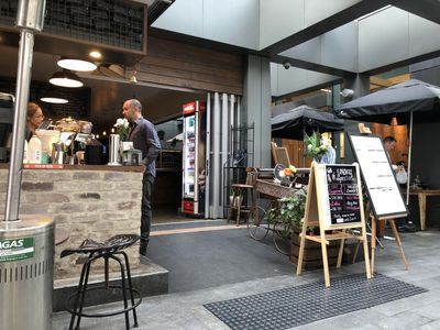 Busy CBD Lobby Cafe