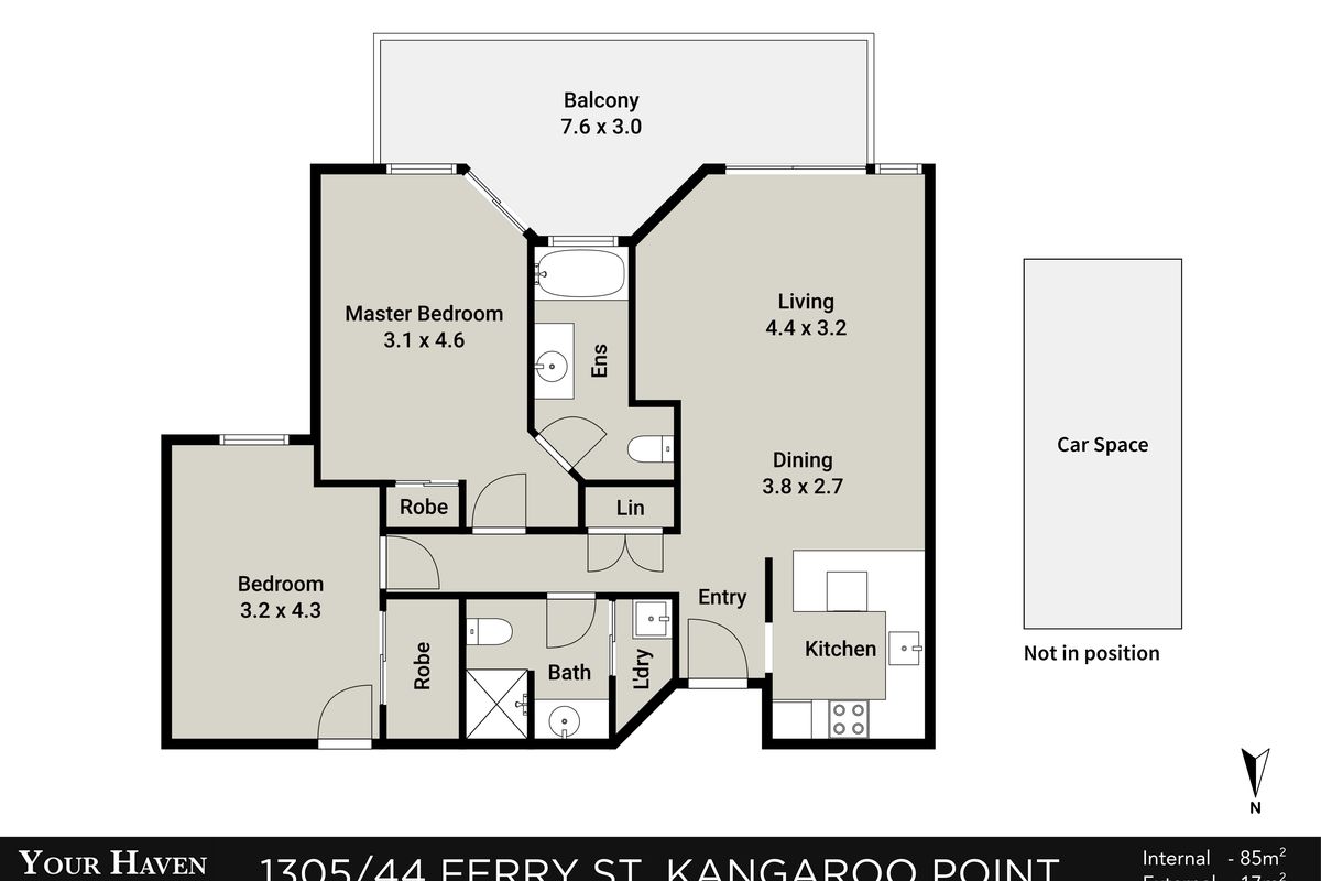 1305 / 44 Ferry Street, Kangaroo Point