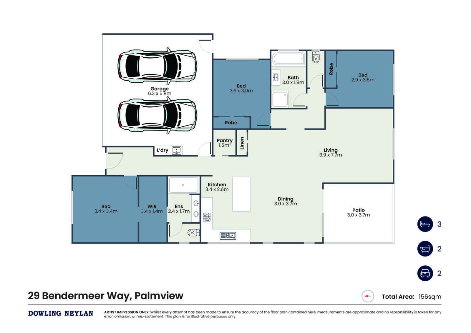Floorplan, 29 Bendemeer Way, Palmview
